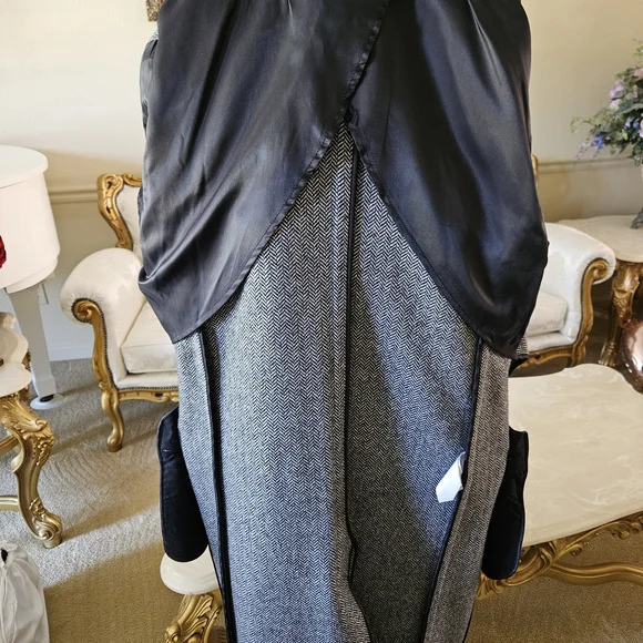 Grey Herringbone Men’s Wool CoatItalian Fabric by Mario Bellucci